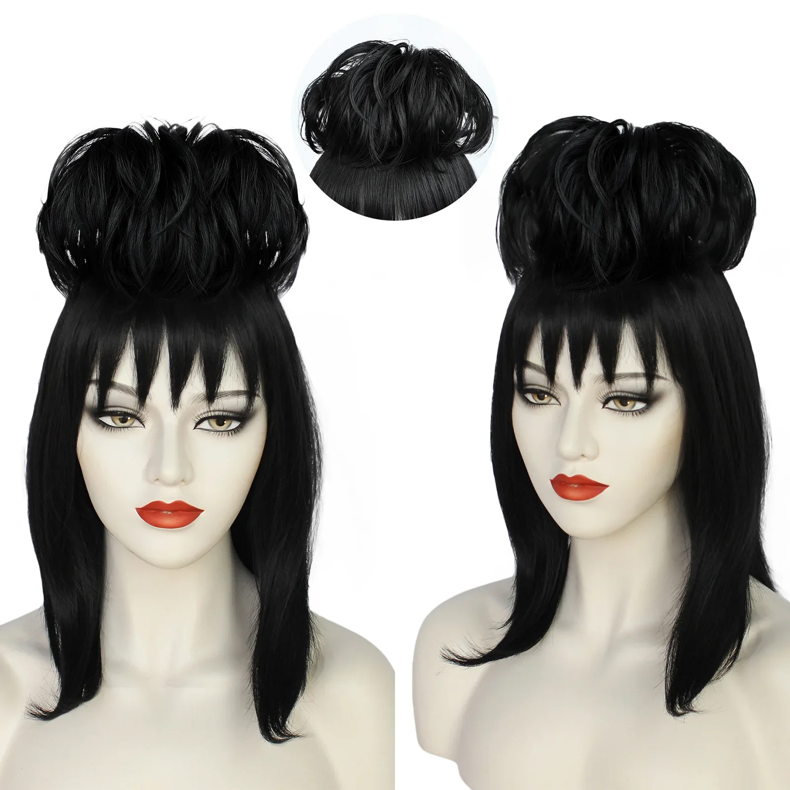 Synthetic Braided Wigs For Black Women - Lydia Deetz Cosplay Pruik Bruid Jurk