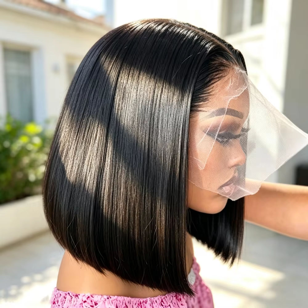 Pre Parted 13X4 Lace Front Bob Wig - 10-16 inch transparante 13x6 rechte kantpruiken,
