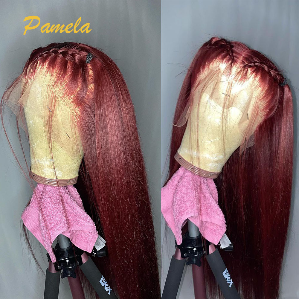 Super dubbelgetrokken bordeaux - Human Hair Wigs recensie en prijs