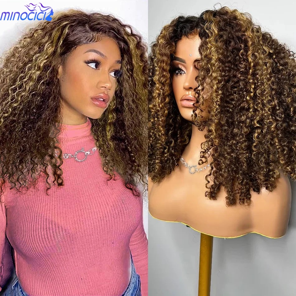 P4/27 Highlight Krullende Kort - Glueless Wear And Go Human Hair Wig recensie en prijs
