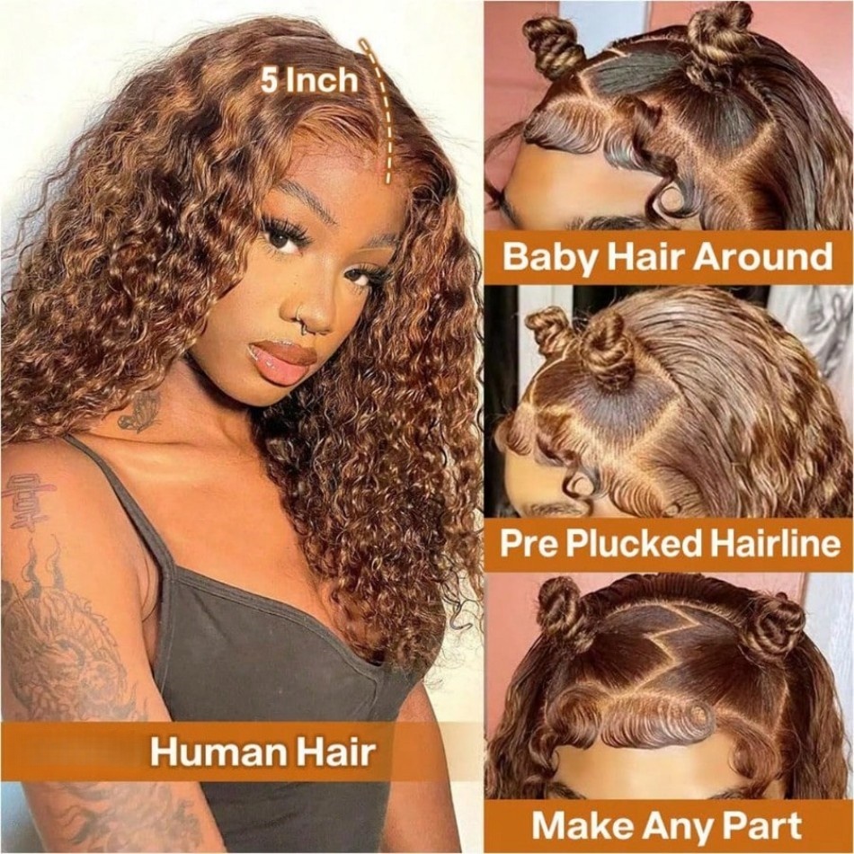 P4/27 Highlight Krullende Kort - Glueless Wear And Go Human Hair Wig recensie en prijs