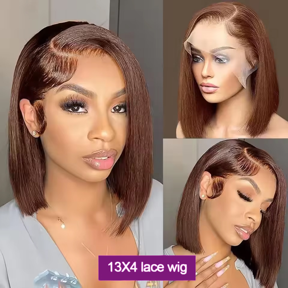 Voorgeplukte, korte bobpruik i - Pre Parted 13X4 Lace Front Bob Wig recensie en prijs
