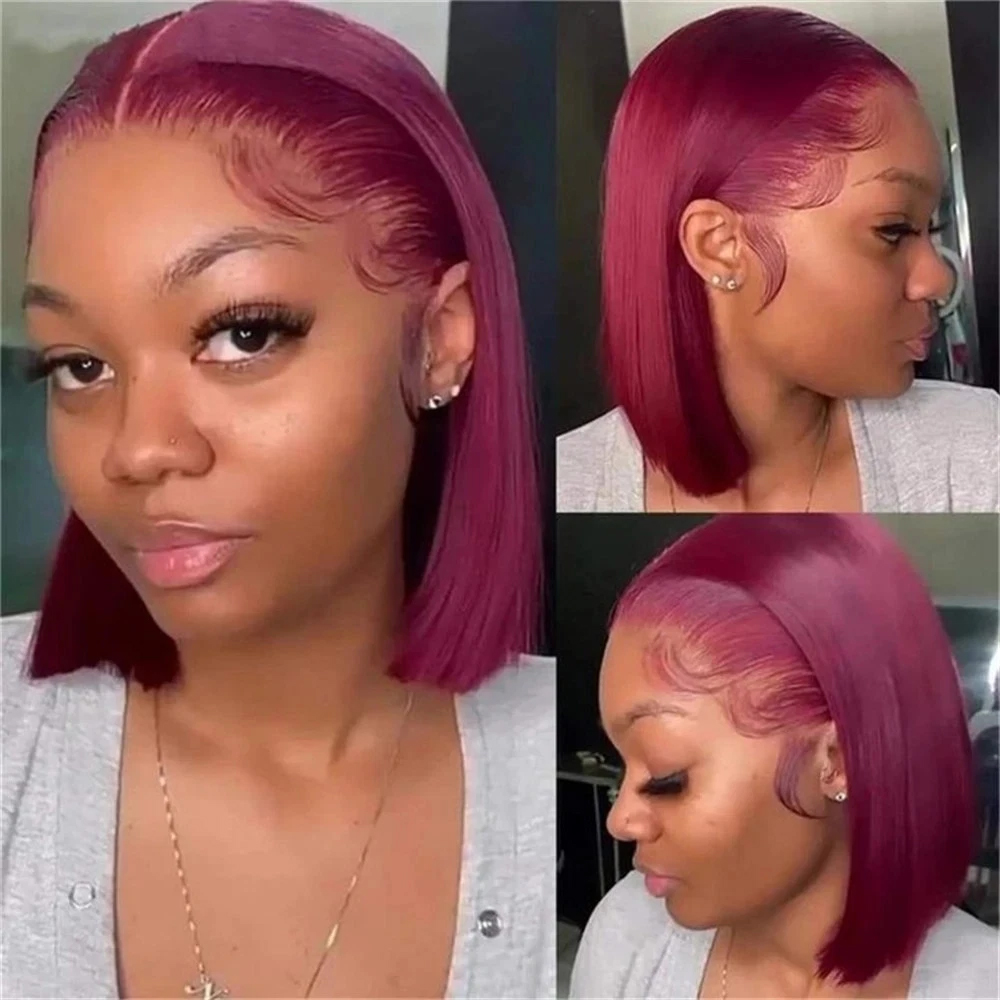 Korte Bobpruik van echt haar,  - Pre Parted 13X4 Lace Front Bob Wig recensie en prijs