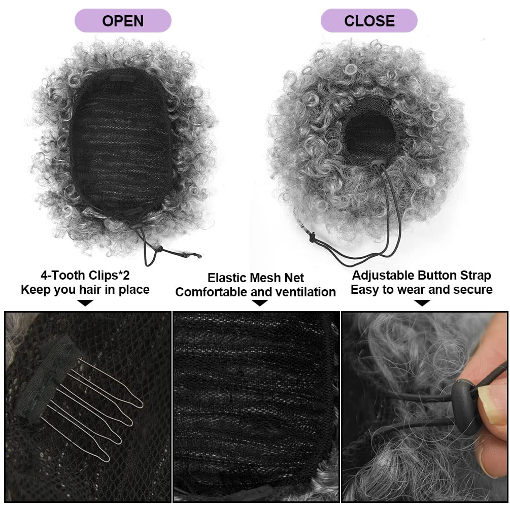 Afro Puff paardenstaart met tr - Drawstring Afro Curly Puff Ponytail recensie en prijs