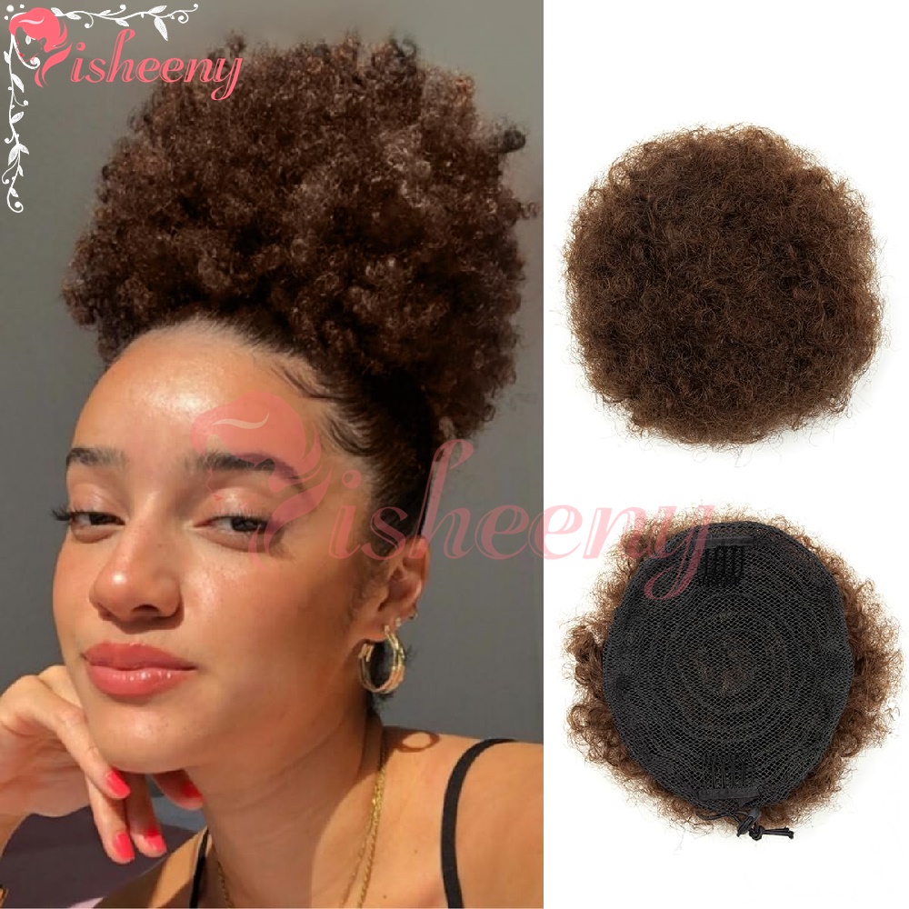 Isheeny Kinky Curly Afro Puff  - Drawstring Afro Curly Puff Ponytail recensie en prijs
