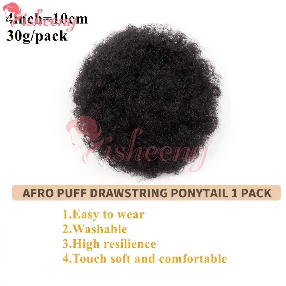 Isheeny Kinky Curly Afro Puff  - Drawstring Afro Curly Puff Ponytail recensie en prijs
