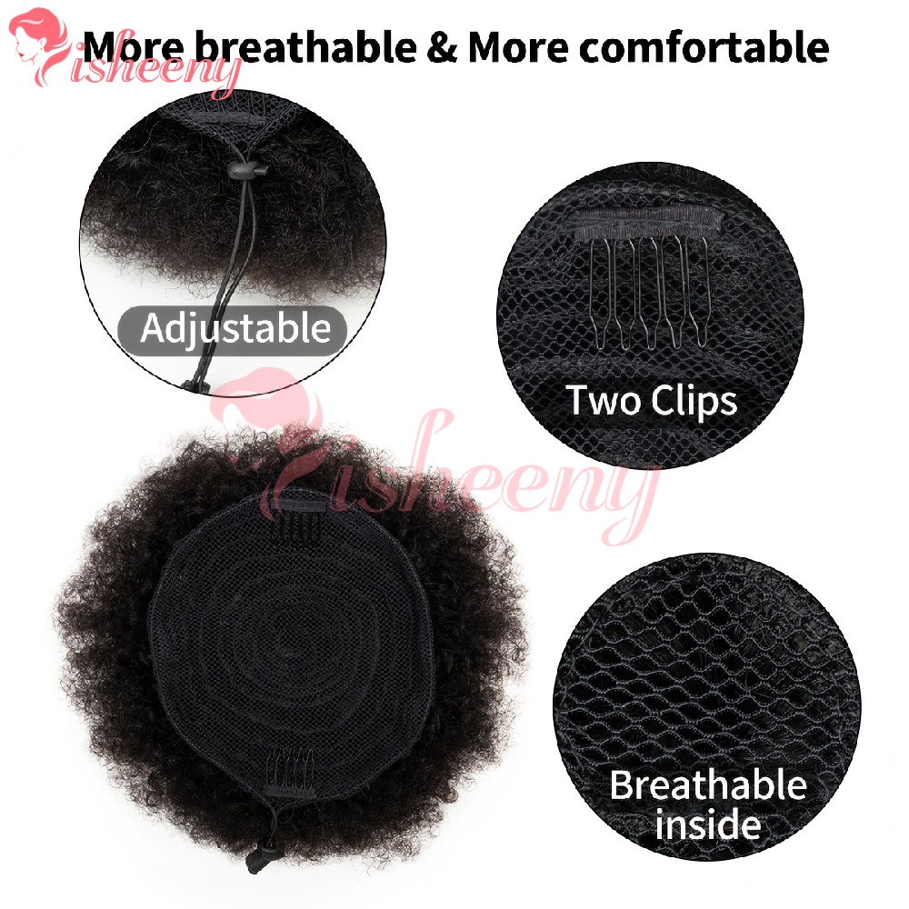 Isheeny Kinky Curly Afro Puff  - Drawstring Afro Curly Puff Ponytail recensie en prijs